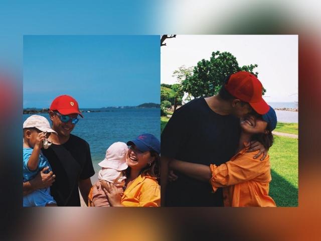 The family of Juancho Trivino and Joyce Pring in Batangas