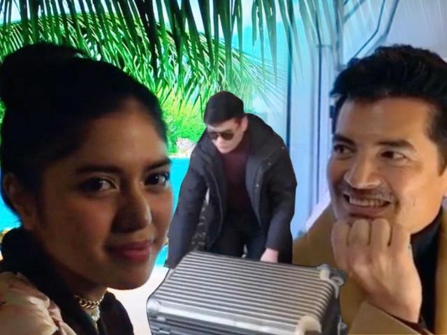 Celebrities pretend to travel while on ECQ