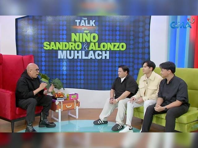 Niño Muhlach and sons Sandro and Alonzo on Fast Talk with Boy Abunda