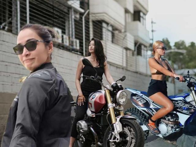 Female celebrities who like big bikes