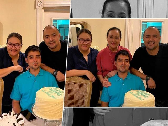 Coney Reyes with her children LA Muma Carla Mumar and Vico Sotto