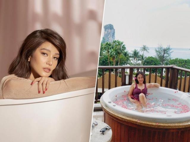 Celebrities in bathtub