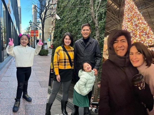 Pauleen Luna, Vic Sotto, and Tali in Japan