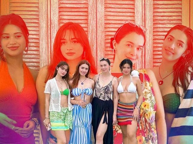 Sunshine Cruz and her daughters, Angelina, Sam, and Chesca 