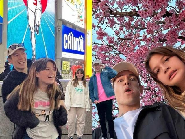 Jake Ejercito and Ellie in Japan