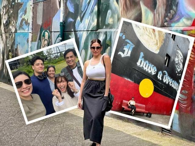 Andrea Torres and her family in Australia