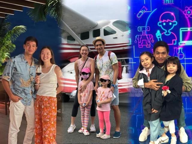 Chris Tiu, Clarisse Ong, and their daughters