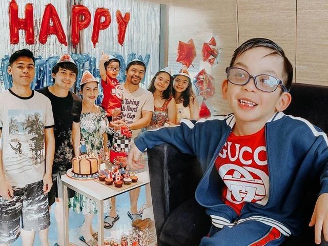 The Pacquiao family celebrating the birthday of Israel Pacquiao