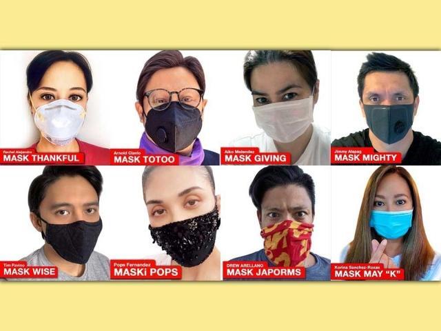 Pinoy celebrities try the RockWithMasks challenge