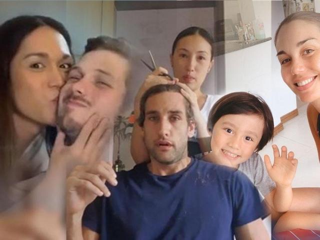 Celebrities turn instant hairstylists for their families