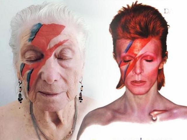 david bowie album cover imitation