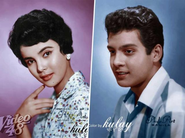 Colorized black and white photos of beloved Pinoy celebrities