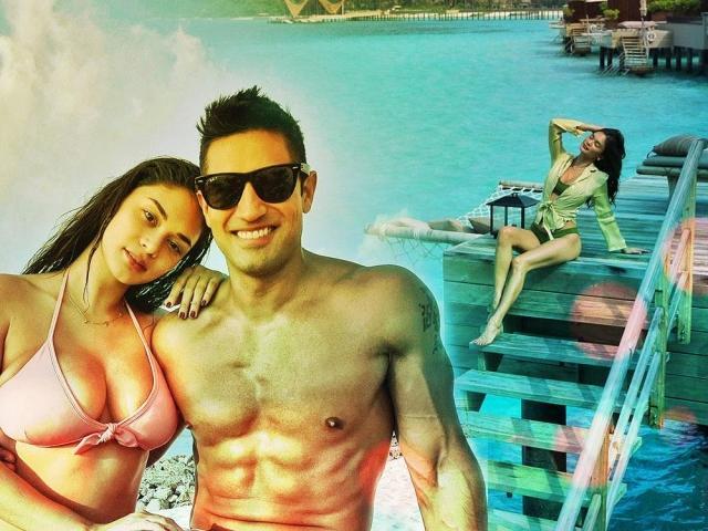 Pia Wurtzbach and Jeremy Jauncey in Maldives