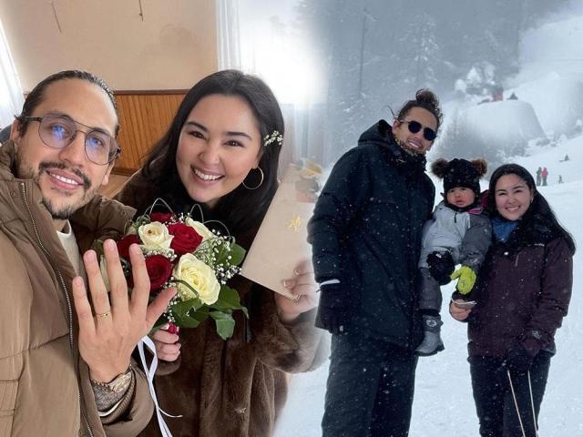 Gwen Zamora and David Semerad's winter vacation in France