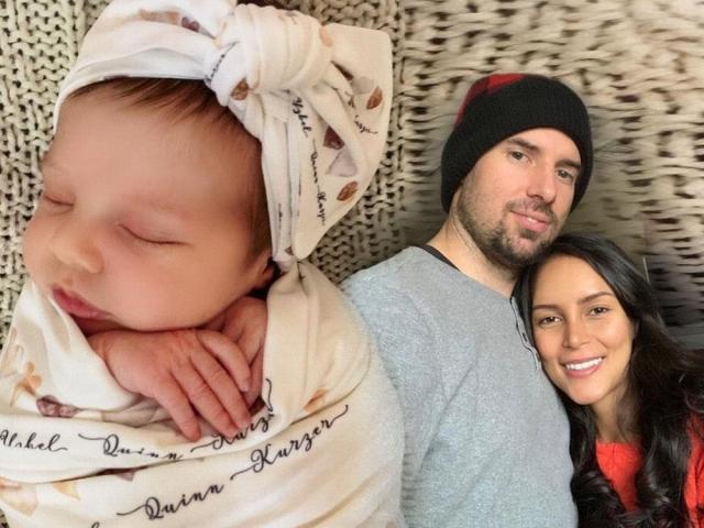 Jewel Mische, Alex Kurzer, and baby Yzbel Quinn