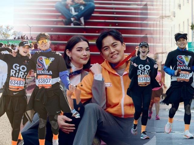 Rhian Ramos and Sam Versoza at the 2024 New York Marathon