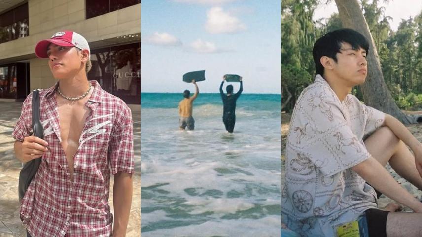 SB19 Stell and Justin in Hawaii