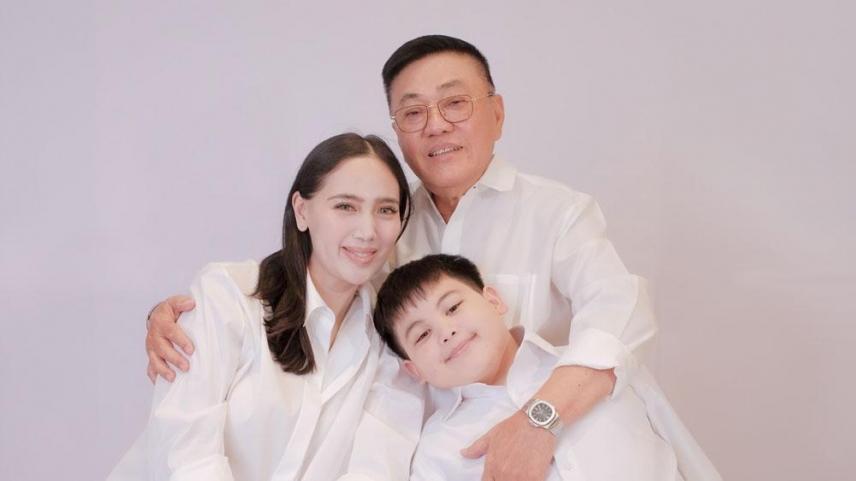 nina jose with husband cezar quiambao and their son antonio