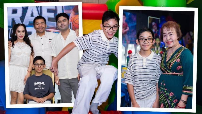 Manny Pacquiao, Jinkee Pacquiao, Israel Pacquiao, Michael Pacquiao, Mommy Dionisia