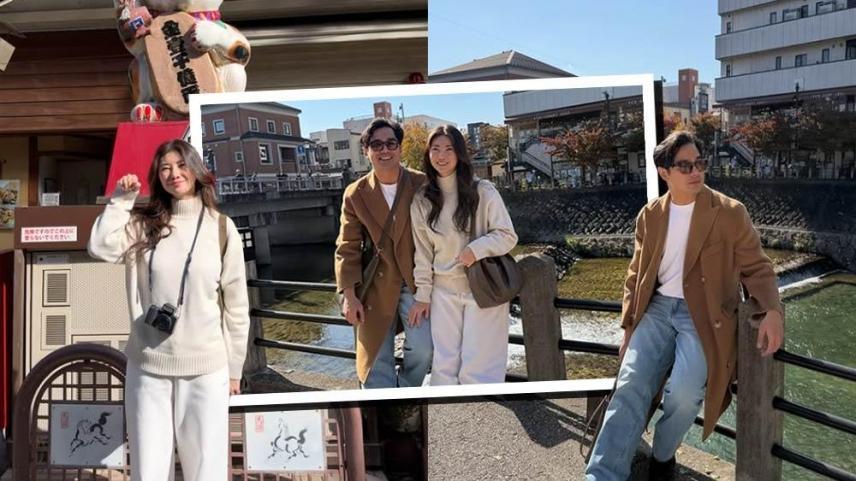 Benjamin Alves, with his wife Chelsea in Japan