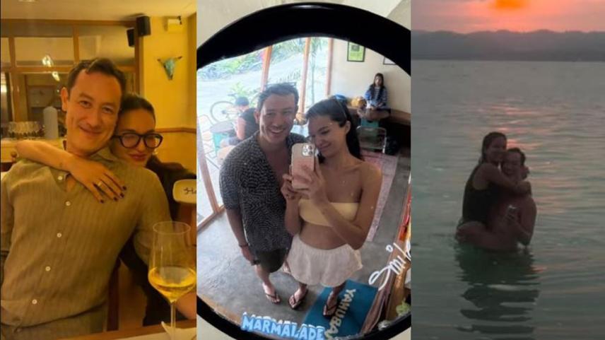 Sarah Lahbati and Mikhail