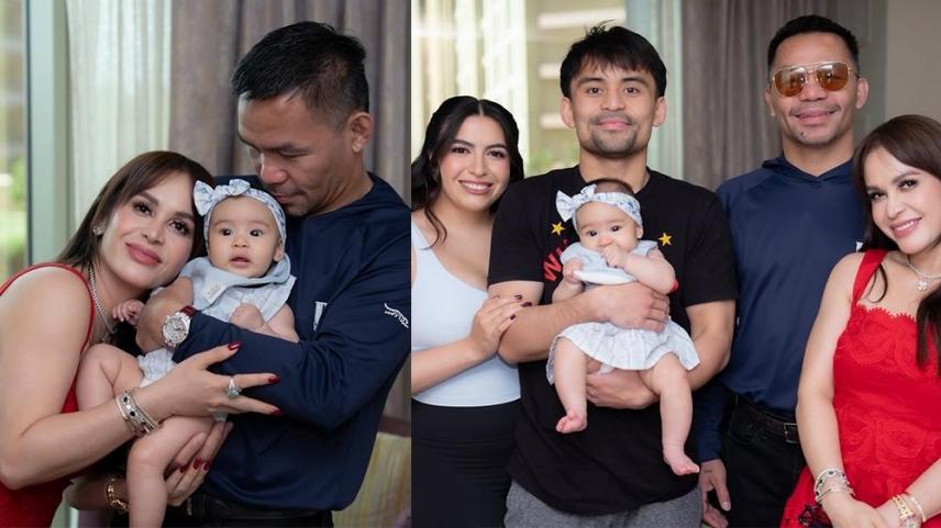 Manny Pacquiao, Jinkee Pacquiao, Clara, Jimuel Pacquiao, Carolina
