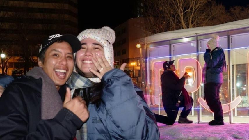 Lauren Young and Toby Panlilio