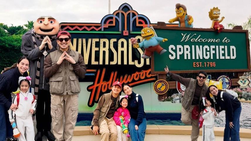  jennylyn mercado and dennis trillo with daughter dylan jayde at universal studios hollywood