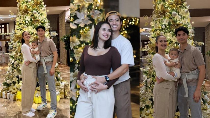 Megan Young and Mikael Daez with Baby Leon