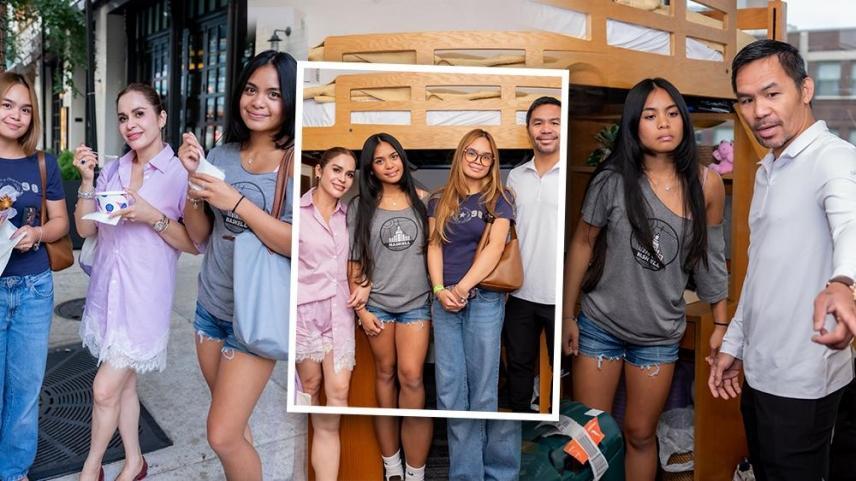  jinkee and manny pacquiao help daughter queenie settle into her college dorm in the US