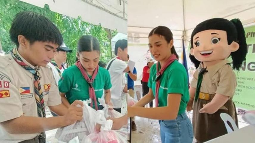 Shuvee Etrata with Boy Scouts of the Philippines