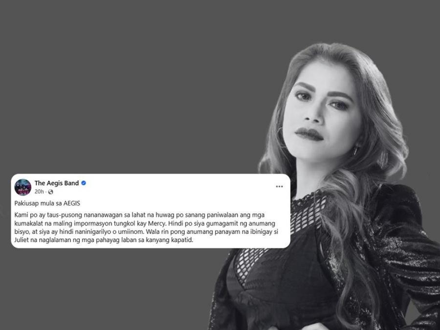 Aegis, pinabulaanan ang kumakalat na maling impormasyon tungkol sa yumaong  member na si Mercy Sunot | GMA Entertainment
