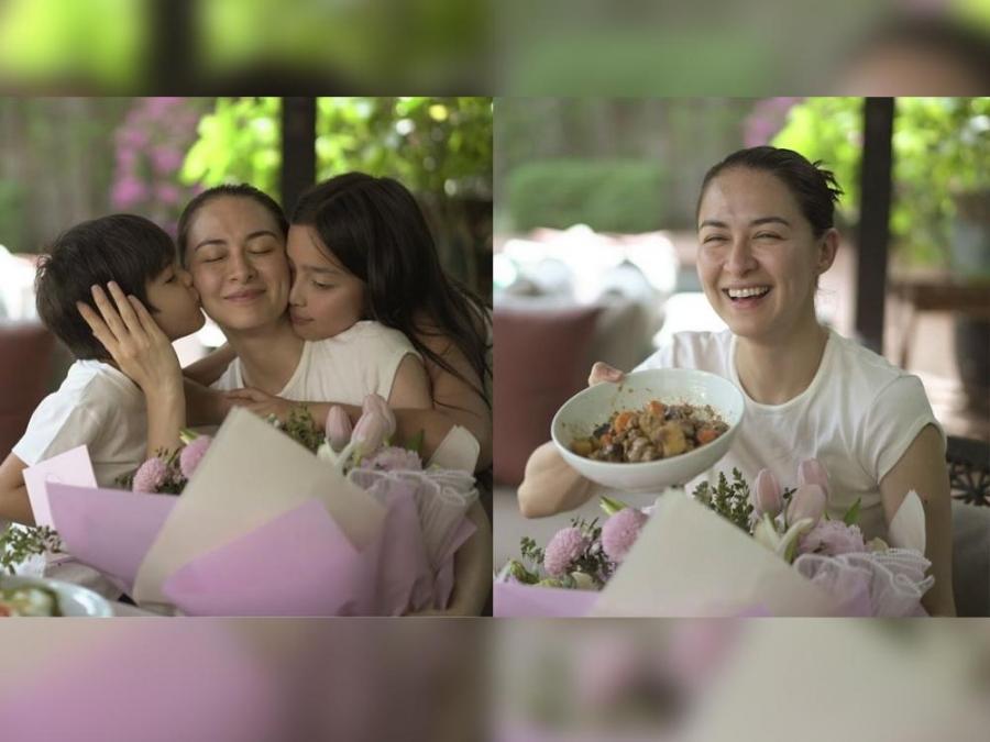 Marian Rivera with kids Zia and Sixto