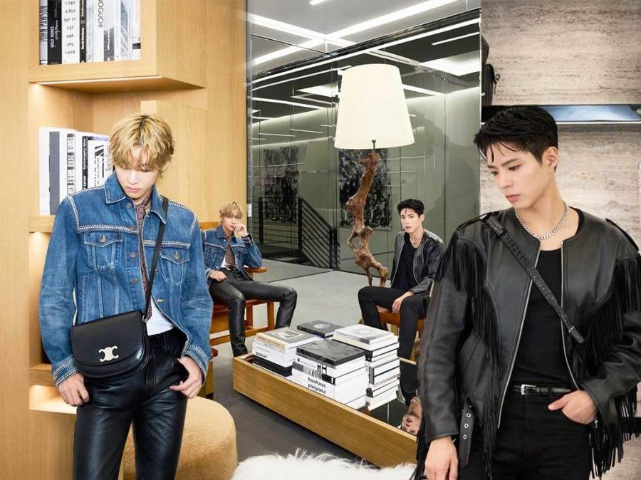 BTS' V and Park Bo Gum Spotted At The Re-Opening of Celine Omotesando in  Tokyo - ELLE SINGAPORE