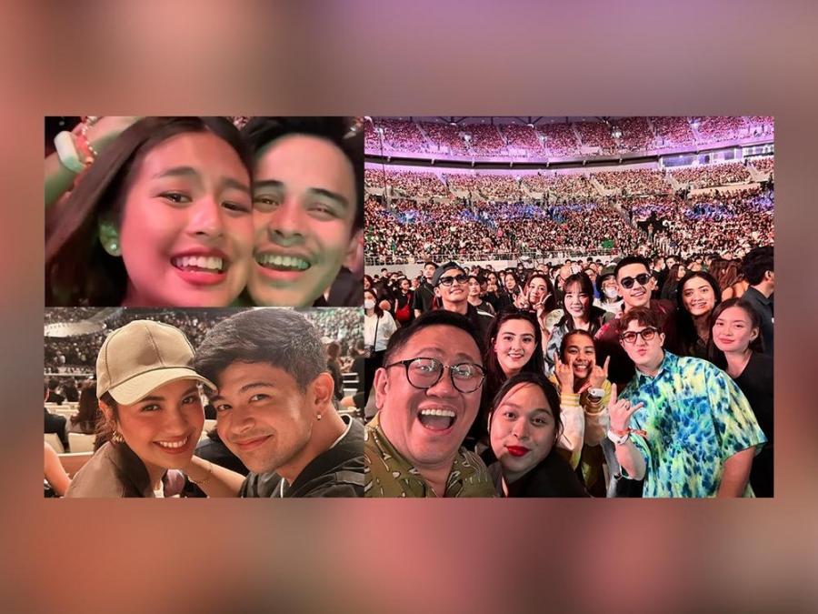 Gabbi Garcia Khalil Ramos Julie Anne San Jose Rayver Cruz and Tahanang Pinakamasaya at Coldplay in Manila