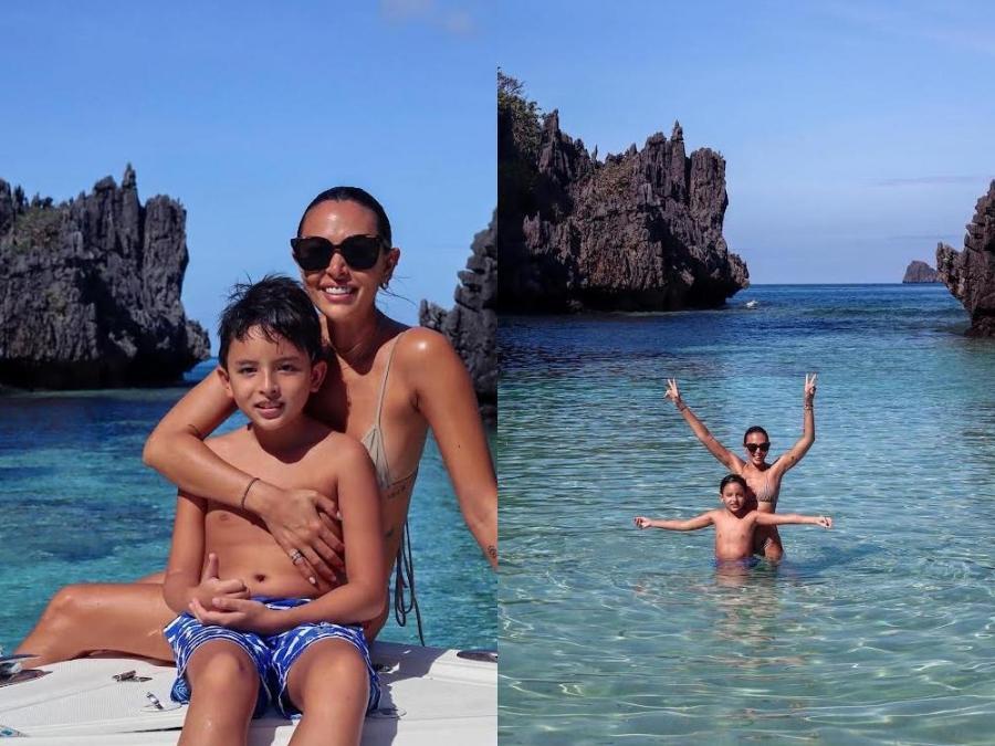 Maggie Wilson enjoys El Nido Palawan with son Connor