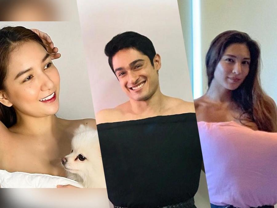 Stars take on the sexy 'Pillow Challenge'