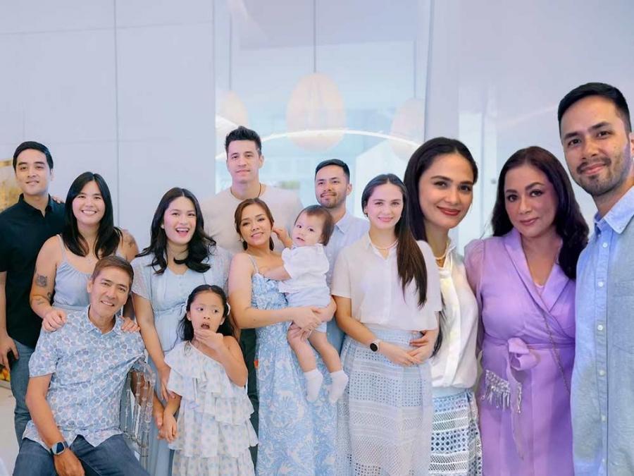 Vic Sotto and Dina Bonnevie attend their grandson's 1st birthday and ...