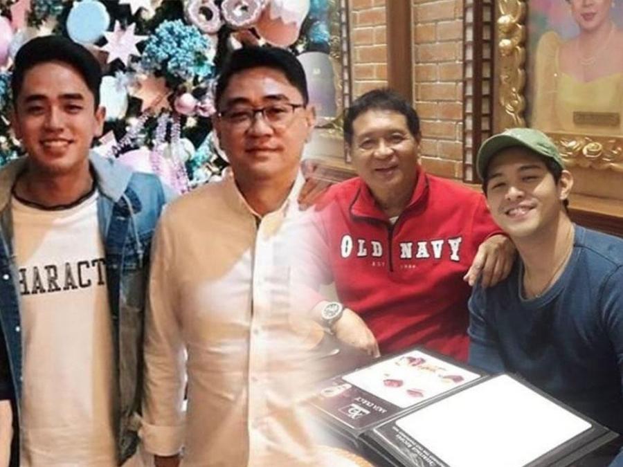 David Licauco and Jeric Gonzales with father