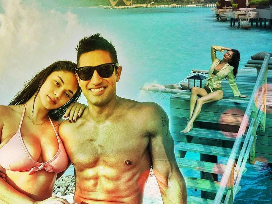 Pia Wurtzbach and Jeremy Jauncey in Maldives