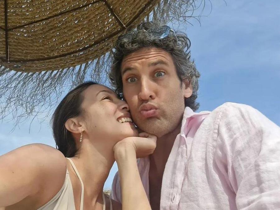 Solenn Heussaff, Nico Bolzico, and Thylane Bolzico in Spain
