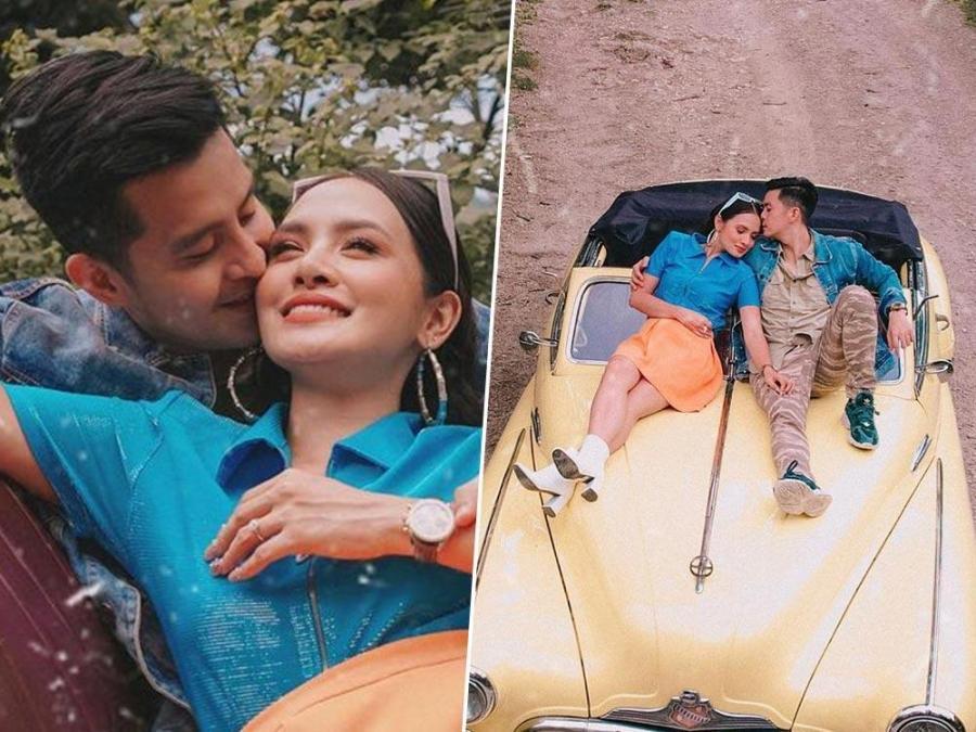 Arny Ross and Frank Banogon's cool and vintage prenup photos