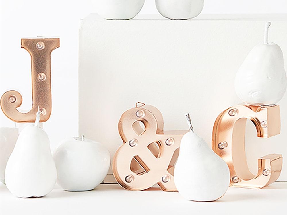 A marquee letter light