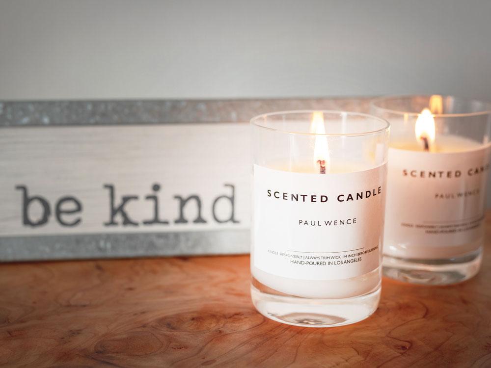 A set of scented candles