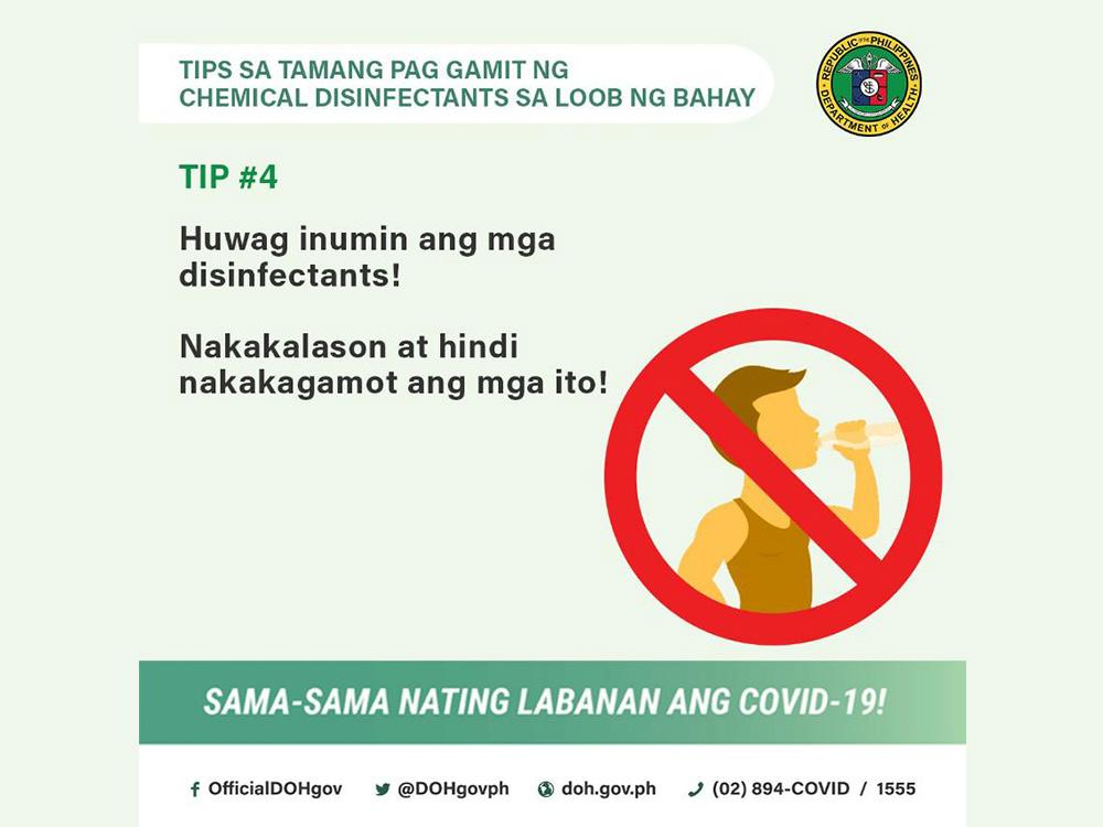 Don't Drink Disinfectants