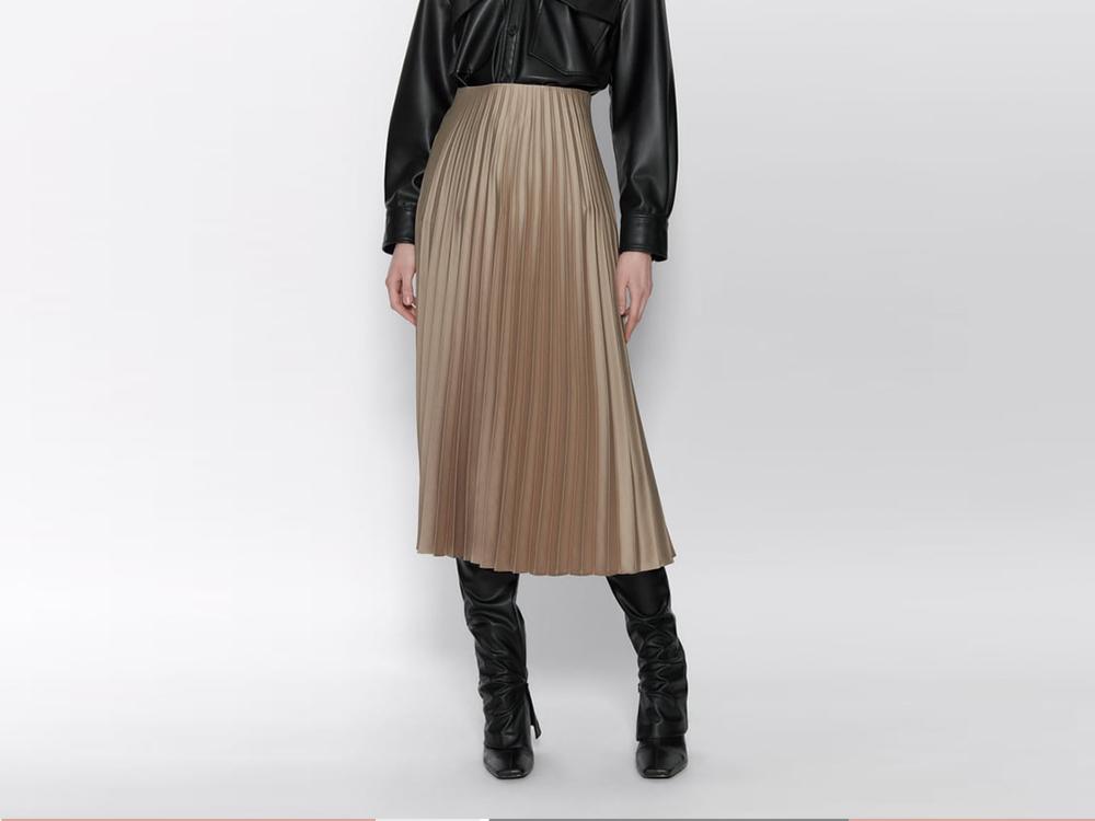 Pleated Midi Skirt