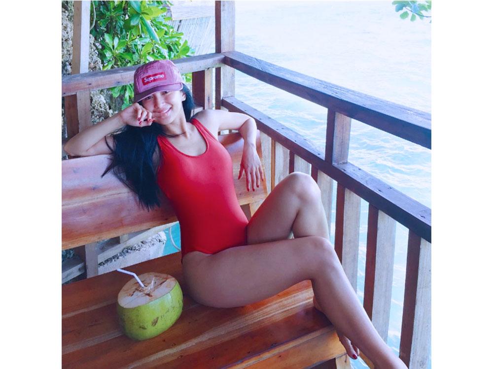 Pinay celebrities in monogram Louis Vuitton swimsuits