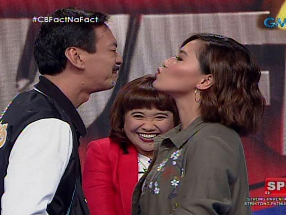 Joyce kisses Brod Pete