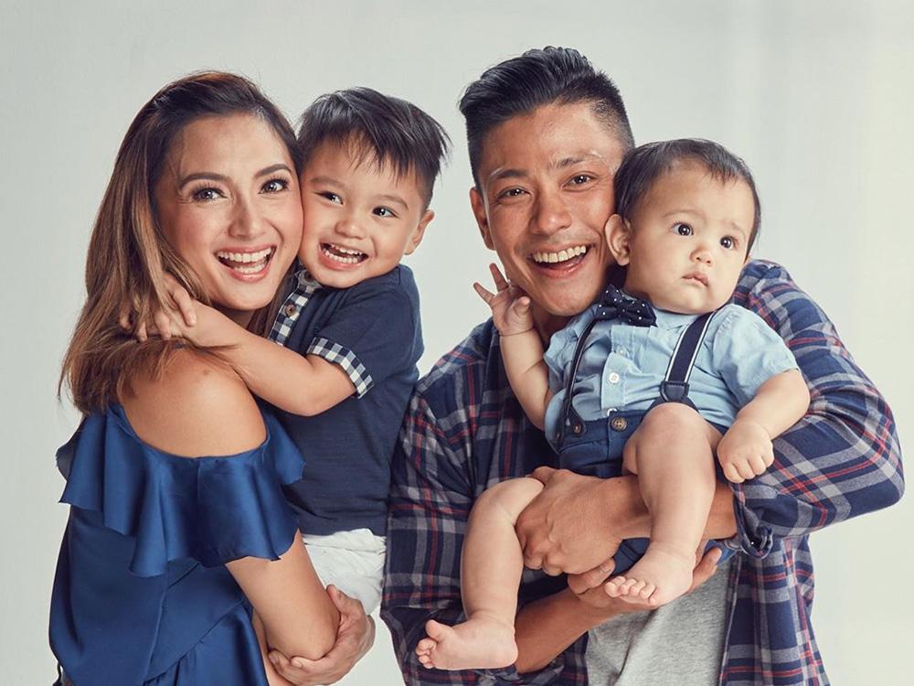 Drew Arellano and sons Primo and Leon