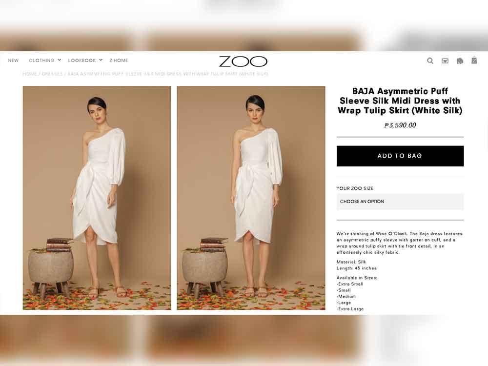 ZOO's Baja Silk Midi Dress, Php 3,590.00